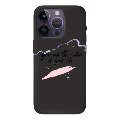 Apple iPhone 14 Pro Max You are the authors Black Colored Silicone TPU Θήκη