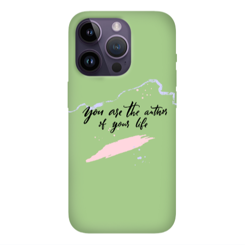 Apple iPhone 14 Pro Max You are the authors Light Green Colored Silicone TPU Θήκη