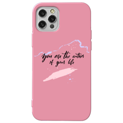 Apple iPhone 13 Pro You are the authors Pink Colored Silicone TPU Θήκη