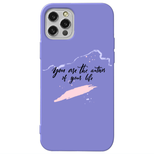 Apple iPhone 12 Pro You are the authors Purple Colored Silicone TPU Θήκη