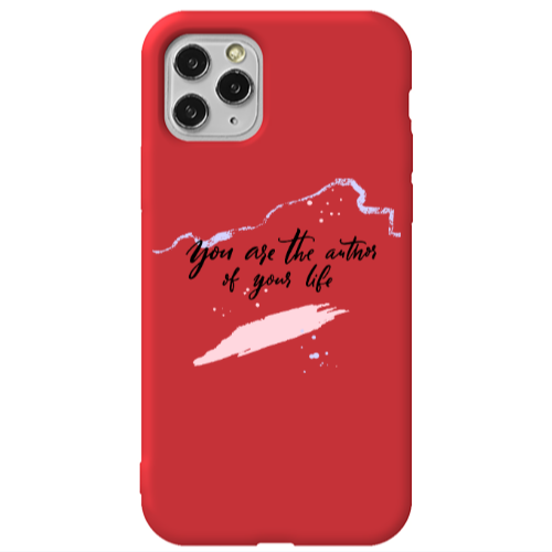 Apple iPhone 11 Pro Max You are the authors Red Colored Silicone TPU Θήκη
