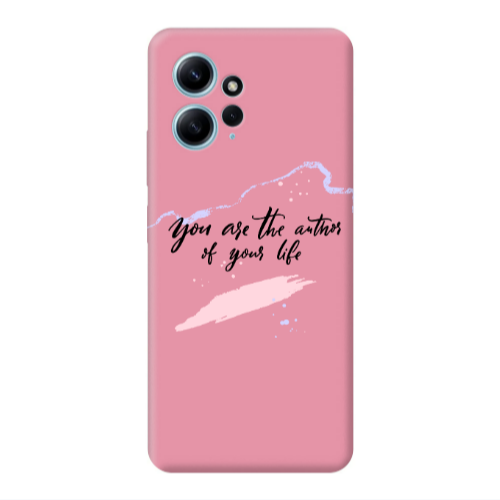 Xiaomi Redmi Note 12 4G You are the authors Pink Colored Silicone TPU Θήκη