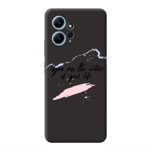 Xiaomi Redmi Note 12 4G You are the authors Black Colored Silicone TPU Θήκη