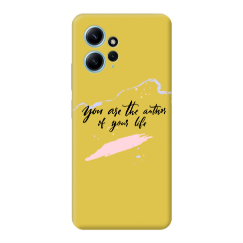 Xiaomi Redmi Note 12 4G You are the authors Yellow Colored Silicone TPU Θήκη