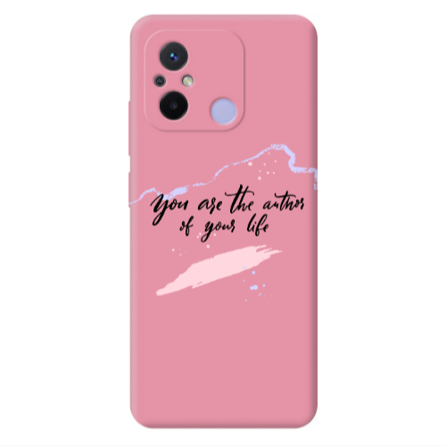 Xiaomi Redmi 12C You are the authors Pink Colored Silicone TPU Θήκη