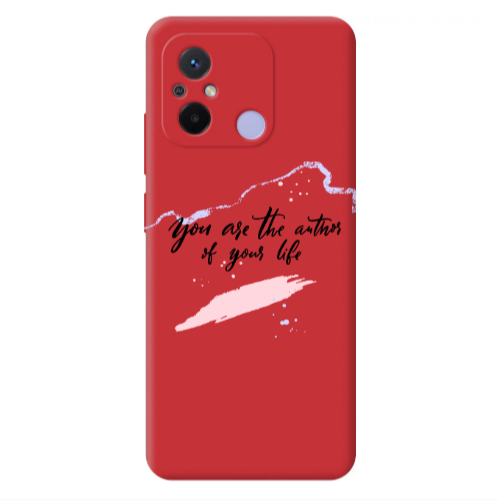 Xiaomi Redmi 12C You are the authors Red Colored Silicone TPU Θήκη