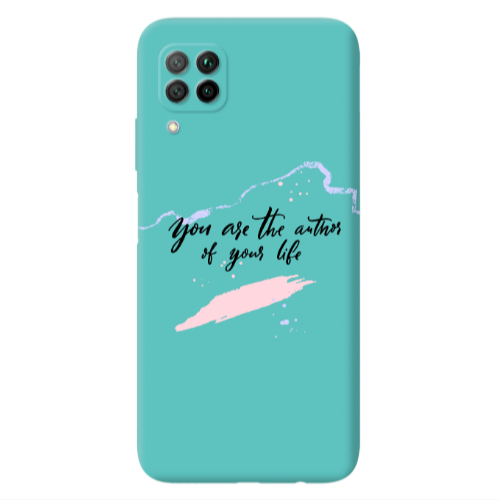 Huawei P40 Lite You are the authors Turquoise Colored Silicone TPU Θήκη