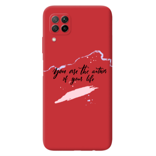 Huawei P40 Lite You are the authors Red Colored Silicone TPU Θήκη