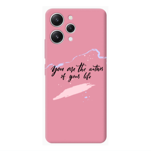 Xiaomi Redmi 12 You are the authors Pink Colored Silicone TPU Θήκη