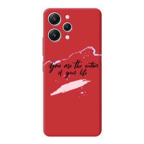 Xiaomi Redmi 12 You are the authors Red Colored Silicone TPU Θήκη