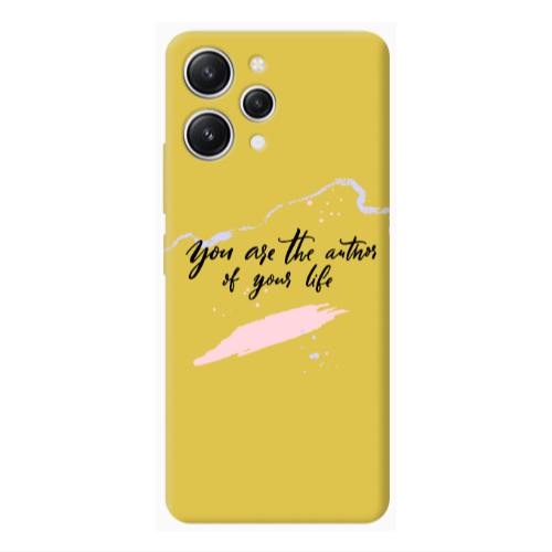 Xiaomi Redmi 12 You are the authors Yellow Colored Silicone TPU Θήκη