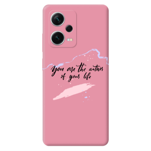 Xiaomi Poco X5 You are the authors Pink Colored Silicone TPU Θήκη