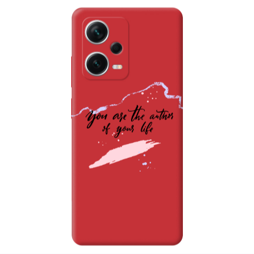 Xiaomi Poco X5 You are the authors Red Colored Silicone TPU Θήκη