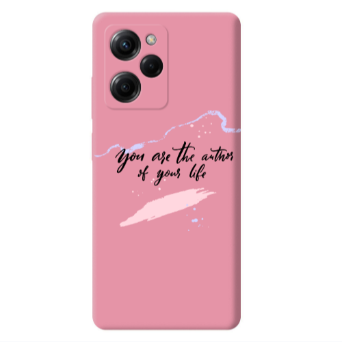 Xiaomi Poco X5 Pro You are the authors Pink Colored Silicone TPU Θήκη