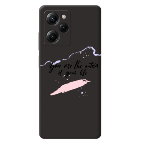 Xiaomi Poco X5 Pro You are the authors Black Colored Silicone TPU Θήκη