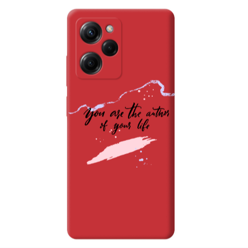 Xiaomi Poco X5 Pro You are the authors Red Colored Silicone TPU Θήκη