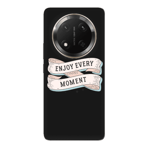 Honor Magic 7 Lite Enjoy Every Moment 2 Black Colored Silicone TPU Θήκη