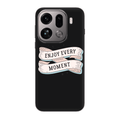 Oppo Find X9 Pro Enjoy Every Moment 2 Black Colored Silicone TPU Θήκη