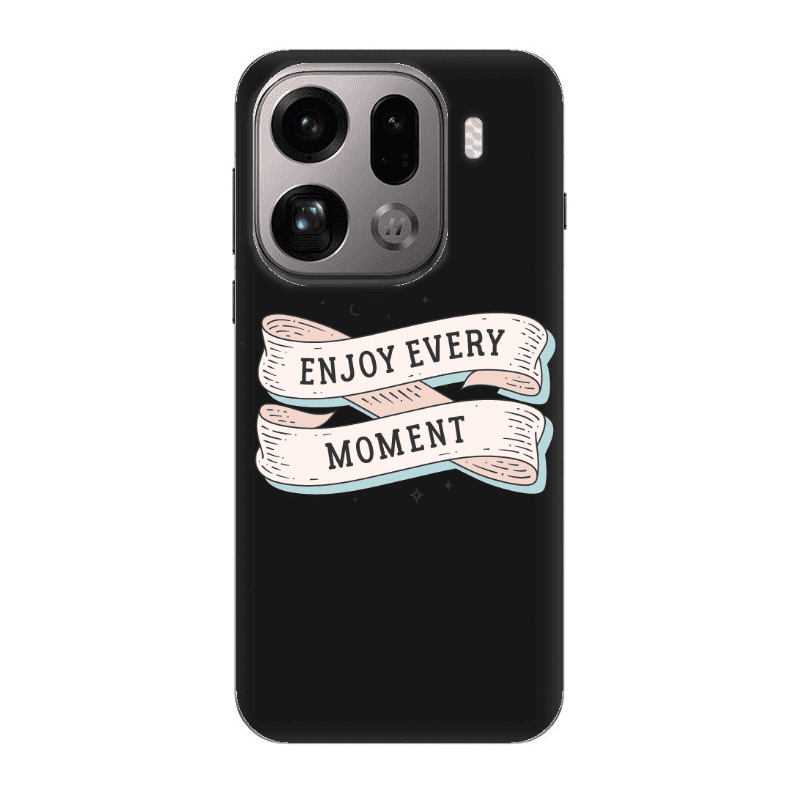 Oppo Find X9 Pro Enjoy Every Moment 2 Black Colored Silicone TPU Θήκη