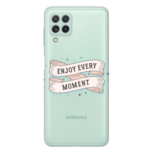 Samsung A22 4G Enjoy Every Moment 2 Transparent Silicone TPU Θήκη