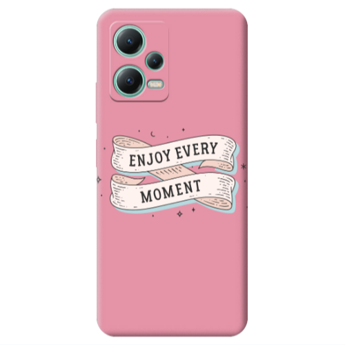 Xiaomi Redmi Note 12 Pro 5G Enjoy Every Moment 2 Pink Colored Silicone TPU Θήκη
