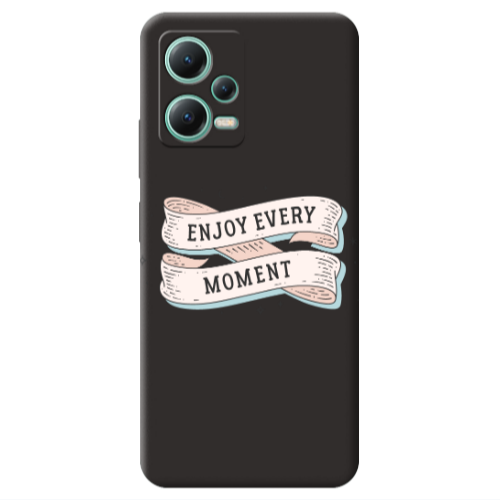 Xiaomi Redmi Note 12 Pro 5G Enjoy Every Moment 2 Black Colored Silicone TPU Θήκη