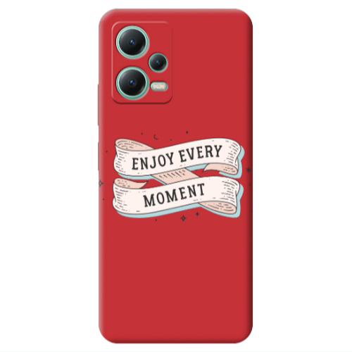 Xiaomi Redmi Note 12 Pro 5G Enjoy Every Moment 2 Red Colored Silicone TPU Θήκη