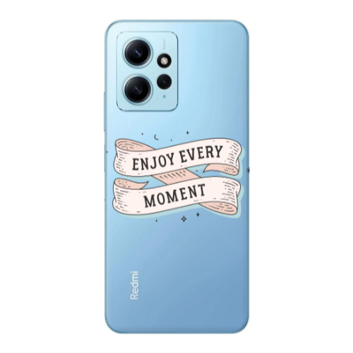 Xiaomi Redmi Note 12 4G Enjoy Every Moment 2 Transparent Silicone TPU Θήκη