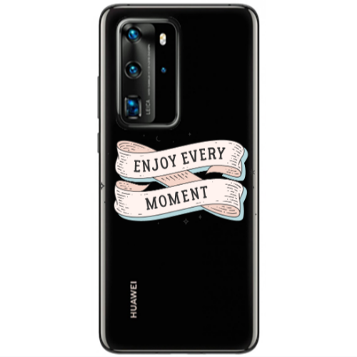 Huawei P40 Pro Enjoy Every Moment 2 Transparent Silicone TPU Θήκη