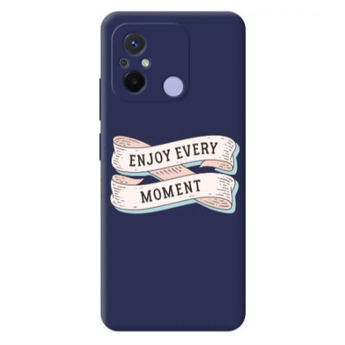 Xiaomi Redmi 12C Enjoy Every Moment 2 Dark blue Colored Silicone TPU Θήκη