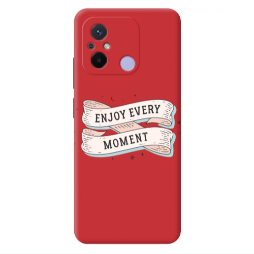 Xiaomi Redmi 12C Enjoy Every Moment 2 Red Colored Silicone TPU Θήκη