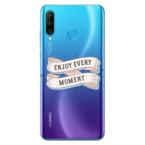 Huawei P30 Lite Enjoy Every Moment 2 Transparent Silicone TPU Θήκη