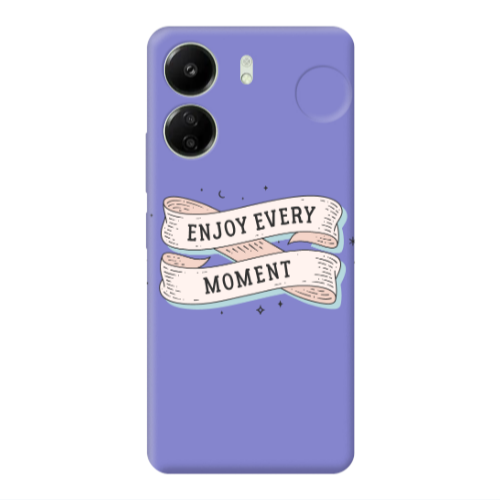 Xiaomi Redmi 13C Enjoy Every Moment 2 Purple Colored Silicone TPU Θήκη
