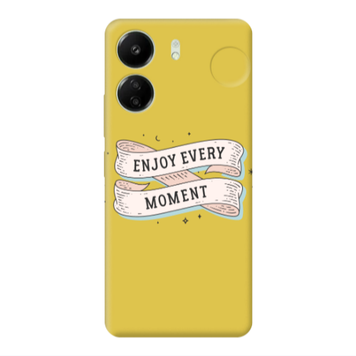 Xiaomi Redmi 13C Enjoy Every Moment 2 Yellow Colored Silicone TPU Θήκη