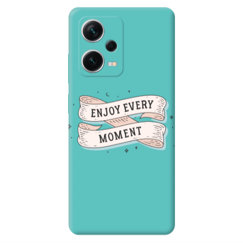 Xiaomi Poco X5 Enjoy Every Moment 2 Turquoise Colored Silicone TPU Θήκη