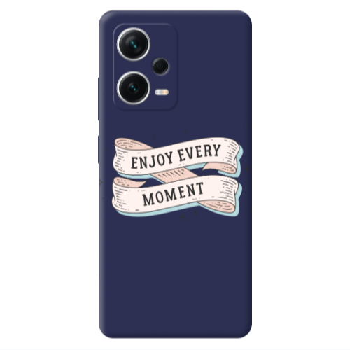 Xiaomi Poco X5 Enjoy Every Moment 2 Dark blue Colored Silicone TPU Θήκη
