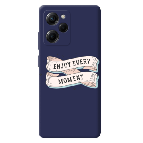 Xiaomi Poco X5 Pro Enjoy Every Moment 2 Dark blue Colored Silicone TPU Θήκη