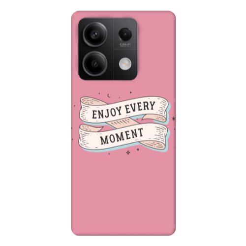 Xiaomi Redmi Note 13 5G Enjoy Every Moment 2 Pink Colored Silicone TPU Θήκη
