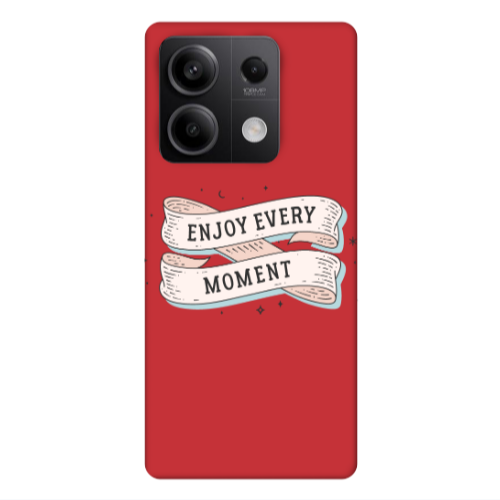 Xiaomi Redmi Note 13 5G Enjoy Every Moment 2 Red Colored Silicone TPU Θήκη