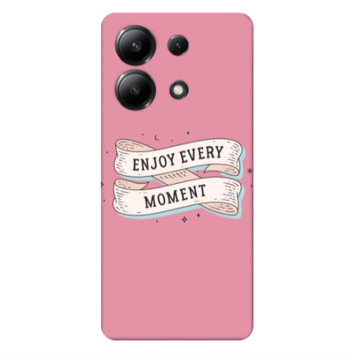 Xiaomi Redmi Note 13 4G Enjoy Every Moment 2 Pink Colored Silicone TPU Θήκη