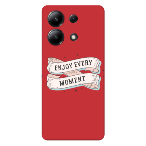 Xiaomi Redmi Note 13 4G Enjoy Every Moment 2 Red Colored Silicone TPU Θήκη