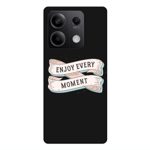 Xiaomi Redmi Note 13Pro 5G Enjoy Every Moment 2 Black Colored Silicone TPU Θήκη