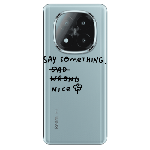 Xiaomi Redmi Note 14 Pro + 5g Say Something Transparent Silicone TPU Θήκη