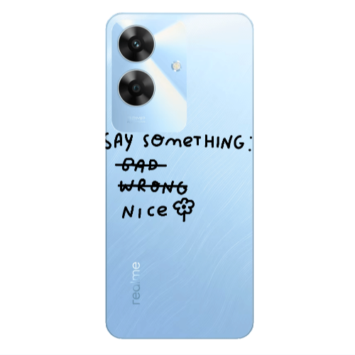 Realme Note 60 Say Something Transparent Silicone TPU Θήκη