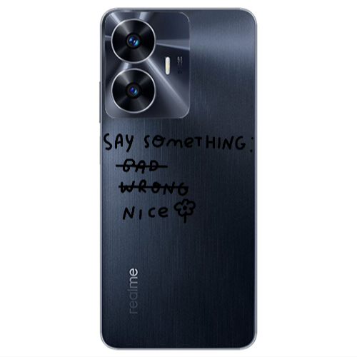 Realme Note 50 Say Something Transparent Silicone TPU Θήκη