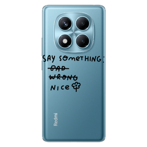 Xiaomi Redmi Note 14 Pro Say Something Transparent Silicone TPU Θήκη