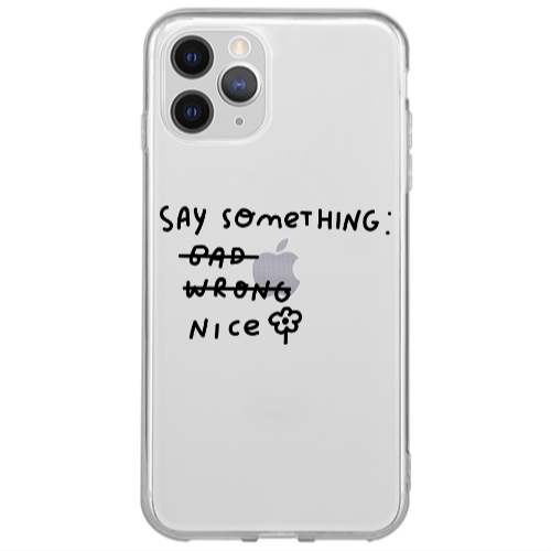 Apple iPhone 13 Pro Max Say Something Transparent Silicone TPU Θήκη