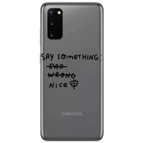 Samsung S20 Say Something Transparent Silicone TPU Θήκη