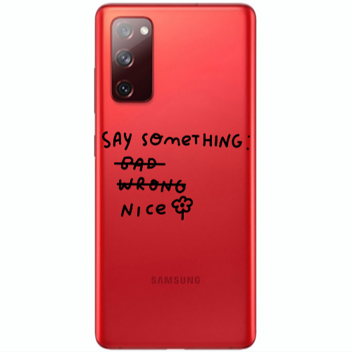 Samsung S20 FE Say Something Transparent Silicone TPU Θήκη