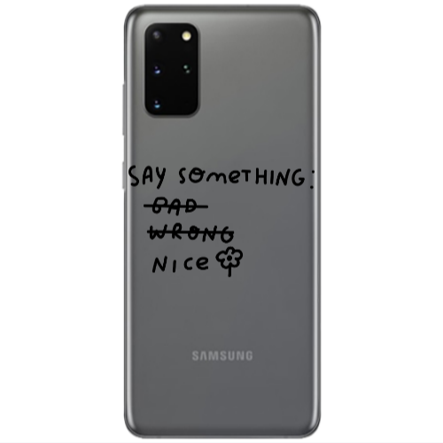 Samsung S20 Plus Say Something Transparent Silicone TPU Θήκη